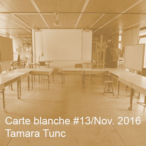 Carte blanche #13 Tamara Tunc Startbild