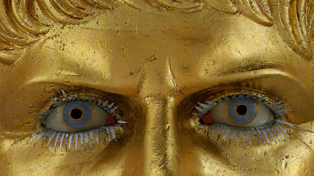 vergoldete Bronze, römisches Neroportrait