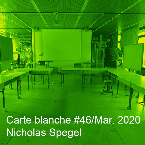 Nicholas Spegel Carte blanche #46 Startbild