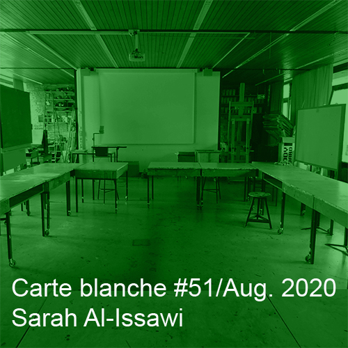 Carte blanche #51 Sarah Al-Issawi Startbild