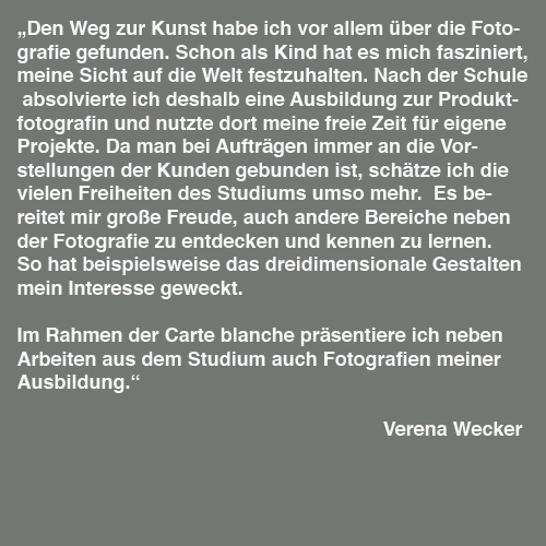 Carte blanche #52 Verena Wecker Text