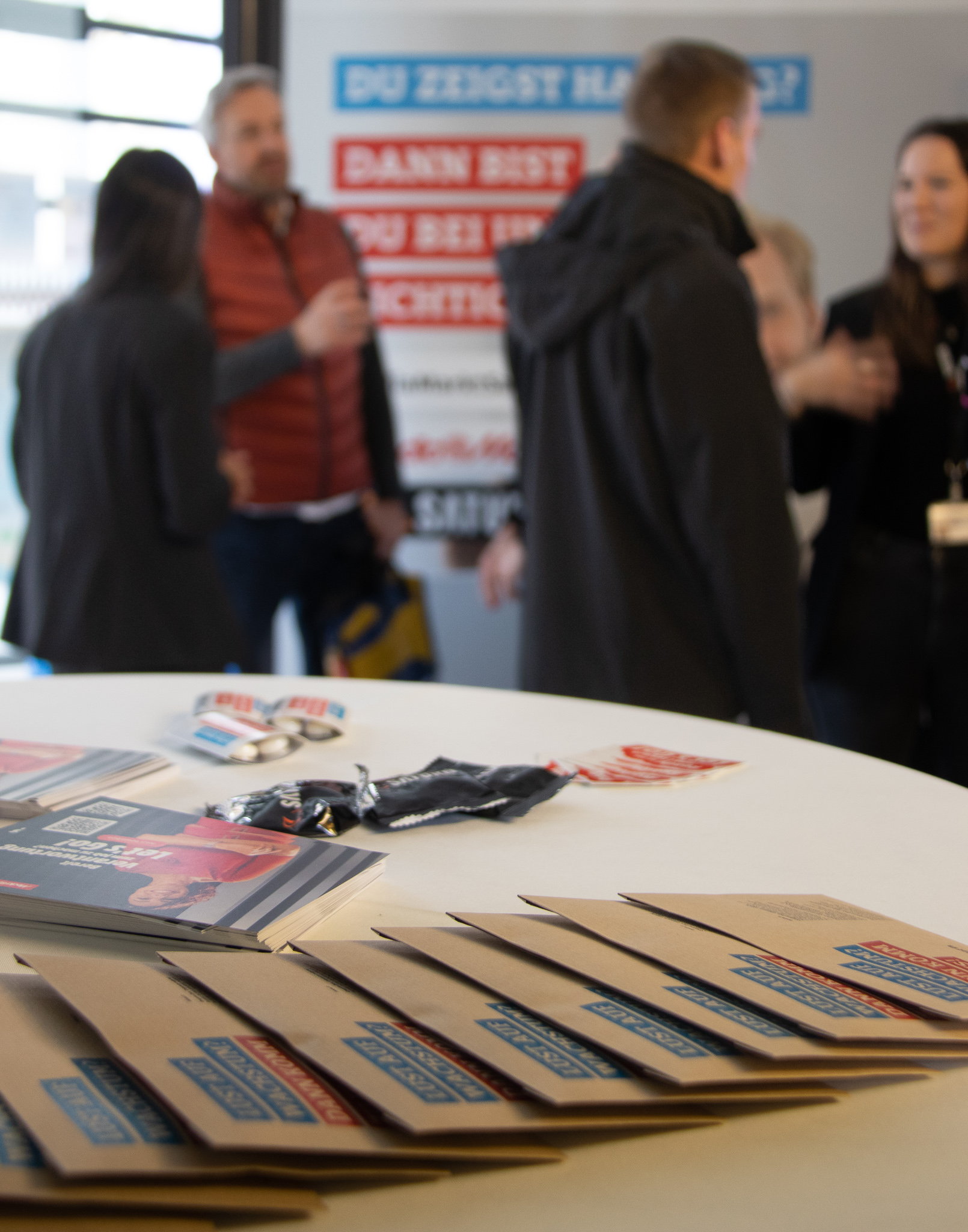 Students were able to talk to potential future colleagues in a casual setting at the booths.