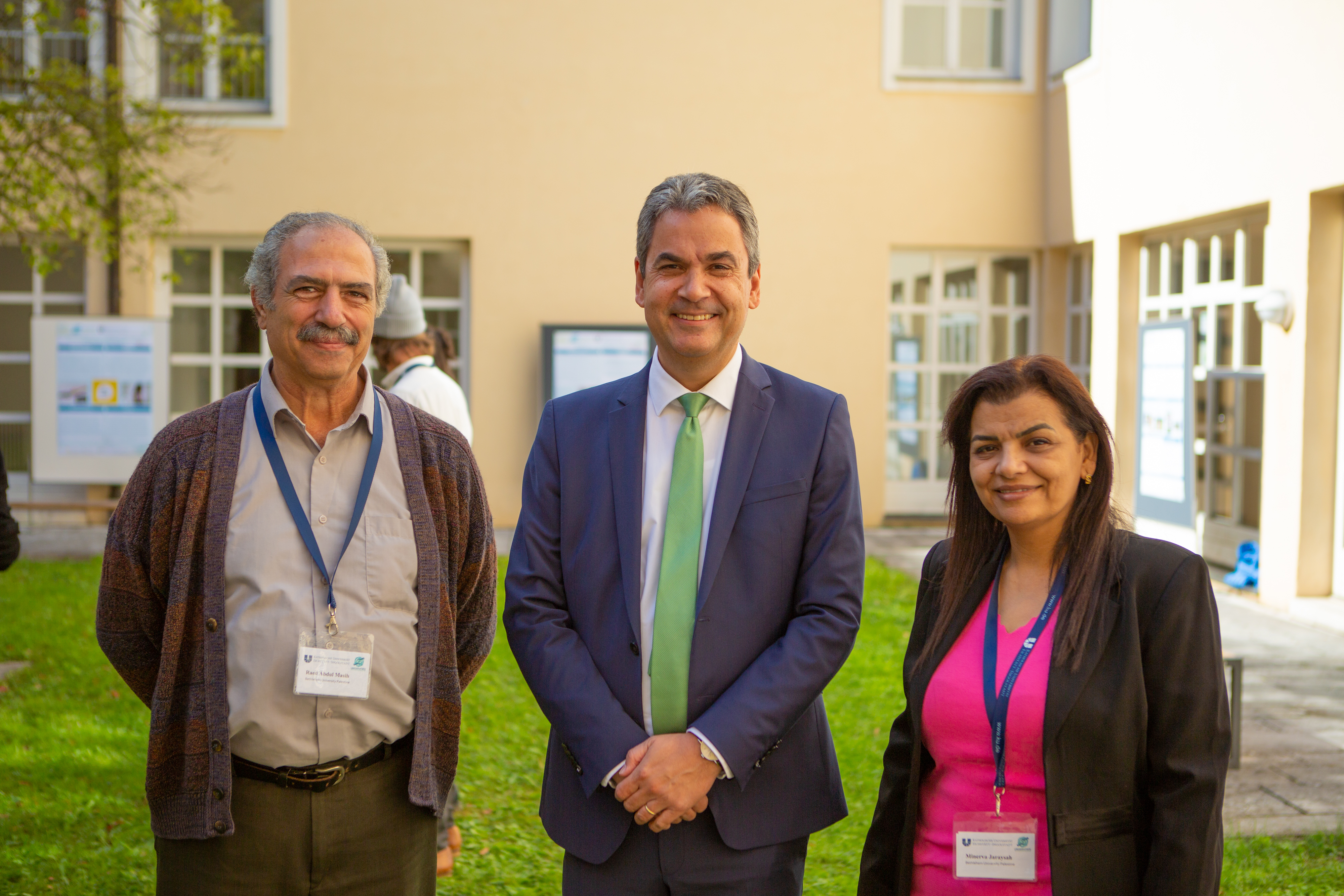 Vizepräsident Prof. Klaus Stüwe mit Gästen von der Bethlehem University in Palästina