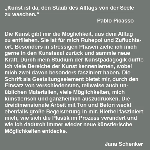 Jana Schenker Carte blanche #47 Text