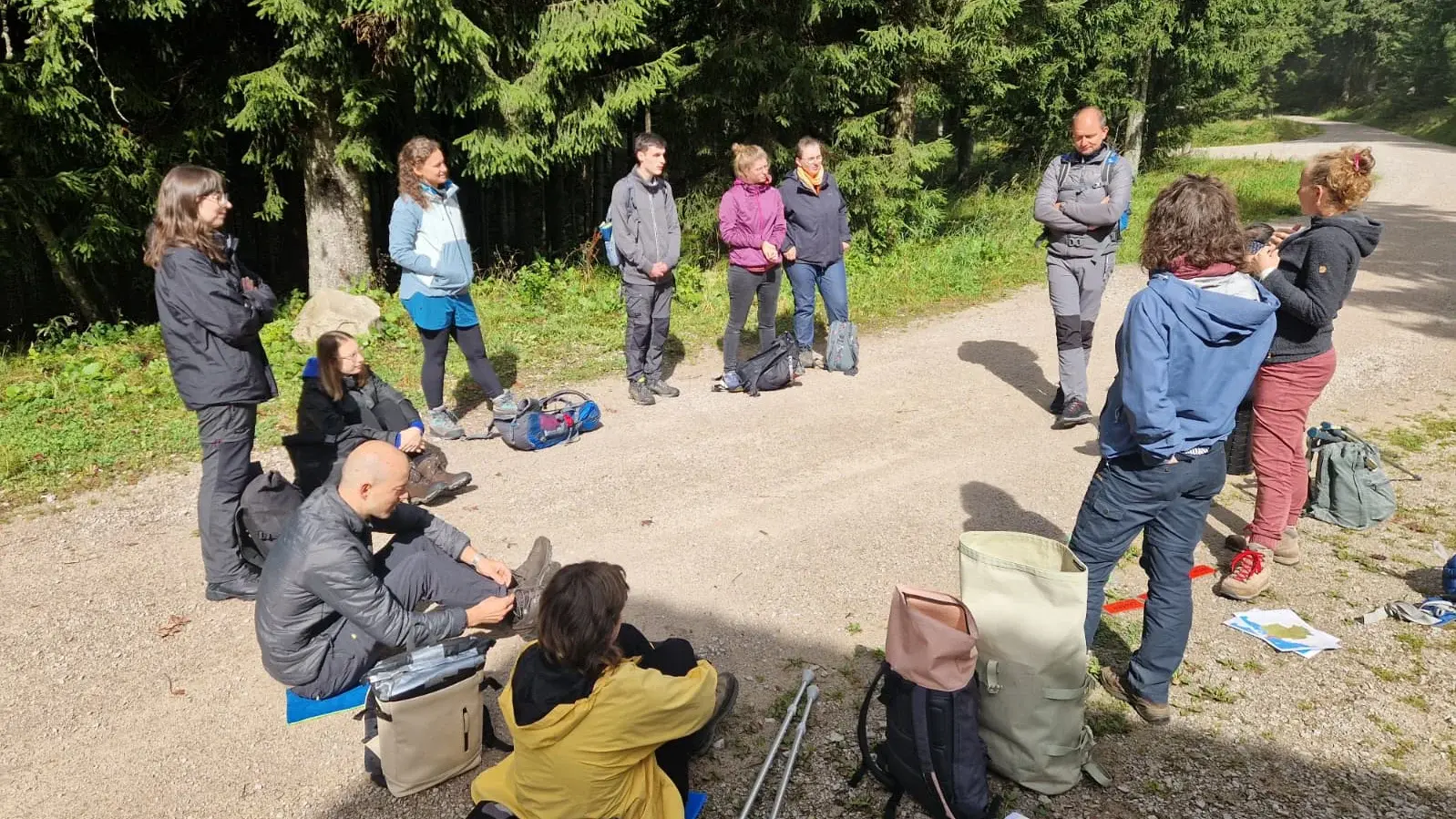 Exkursionsgruppe im Nationalpark Schwarzwald 