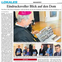 Artikel über das Erscheinen des Buches "Der Dom zu Eichstätt"