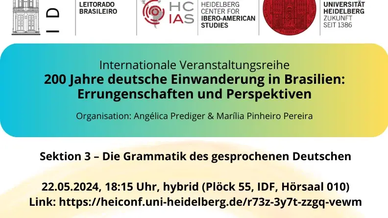 200 Jahre deutsche Einwanderung in Brasilien: Errungenschaften und Perspektiven (Sektion 3)