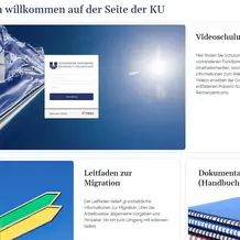 Neuer Webauftritt der KU - Startseite