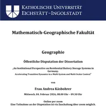 Disputation der Dissertation