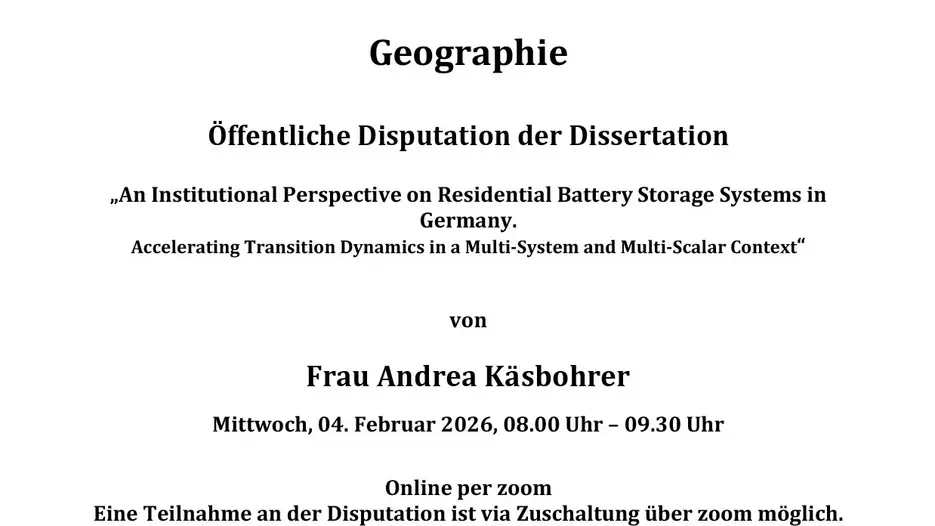 Disputation der Dissertation