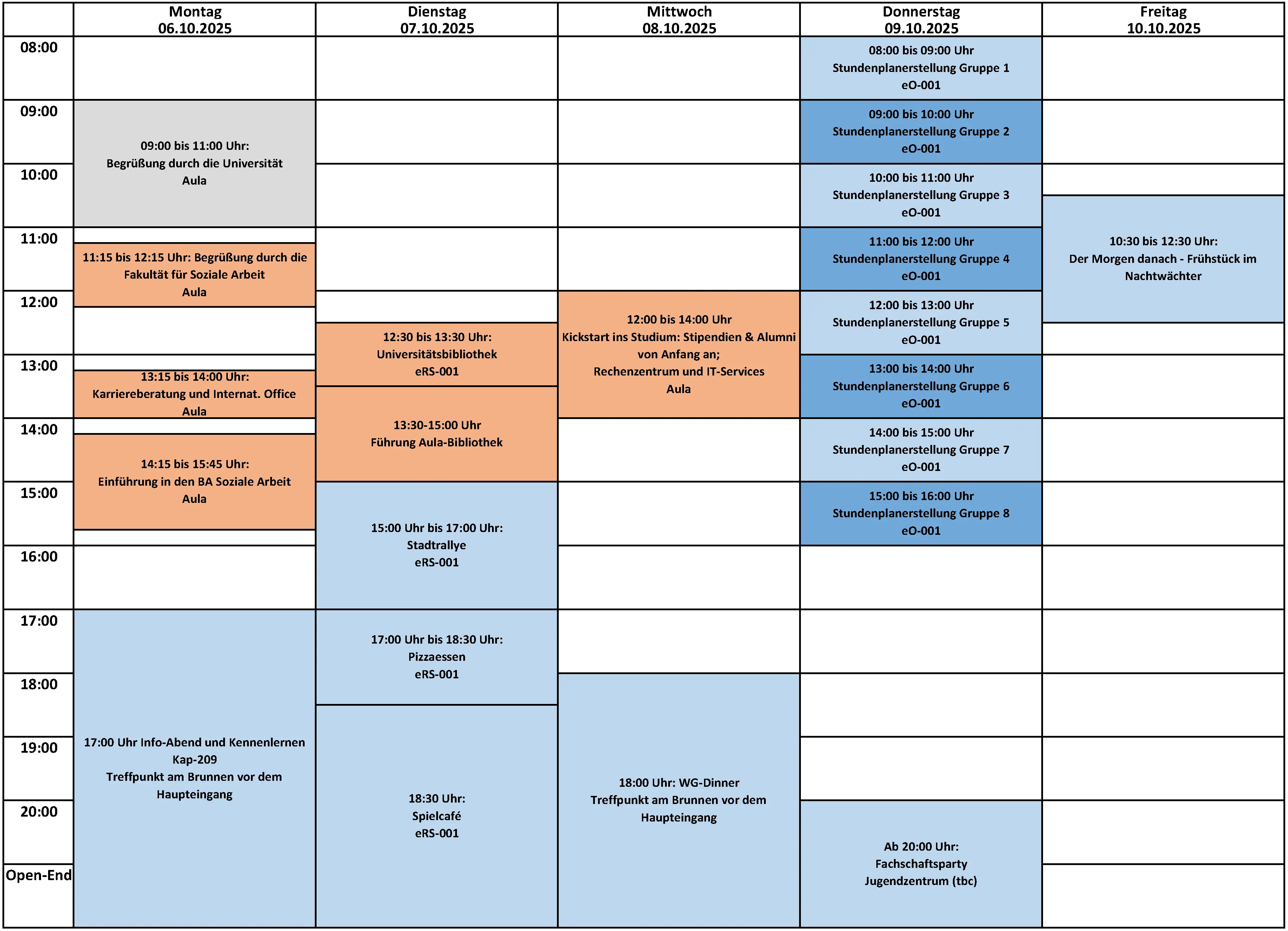 Wochenplan