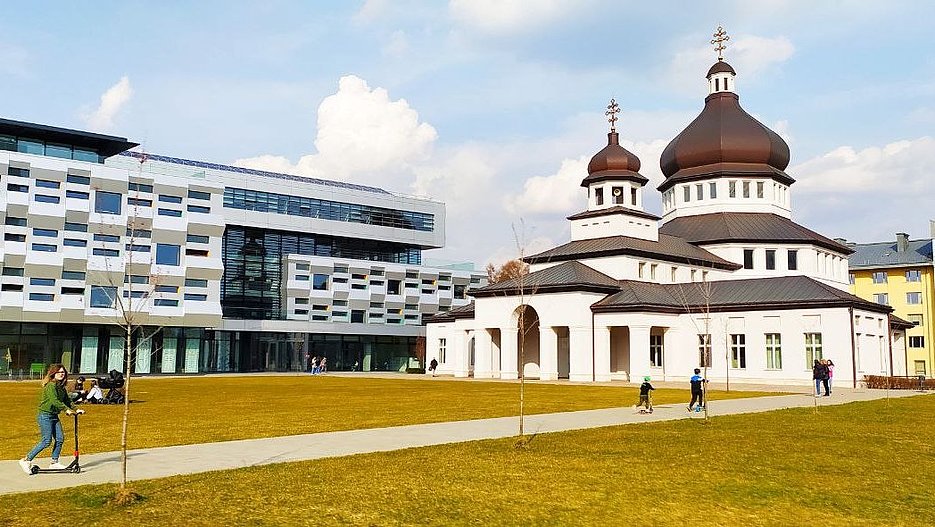 Der Campus der Ukrainischen Katholischen Universität in Lwiw (Lemberg).