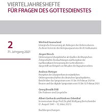 Cover des Liturgischen Jahrbuchs 2/21