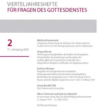 Cover des Liturgischen Jahrbuchs 2/21