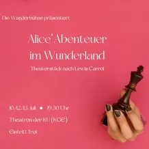 Plakat Alice' Abenteuer im Wunderland Juli 2024