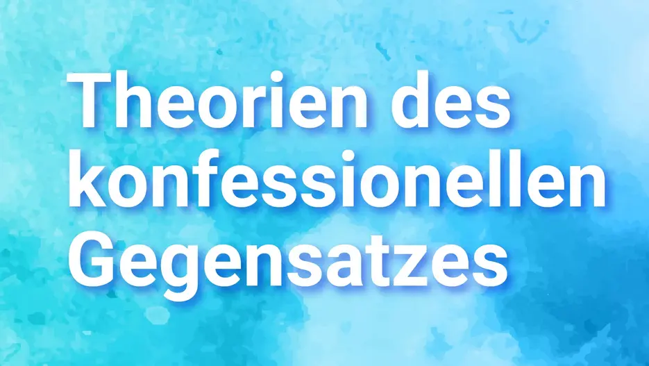 Cover Theorien des konfessionellen Gegensatzes