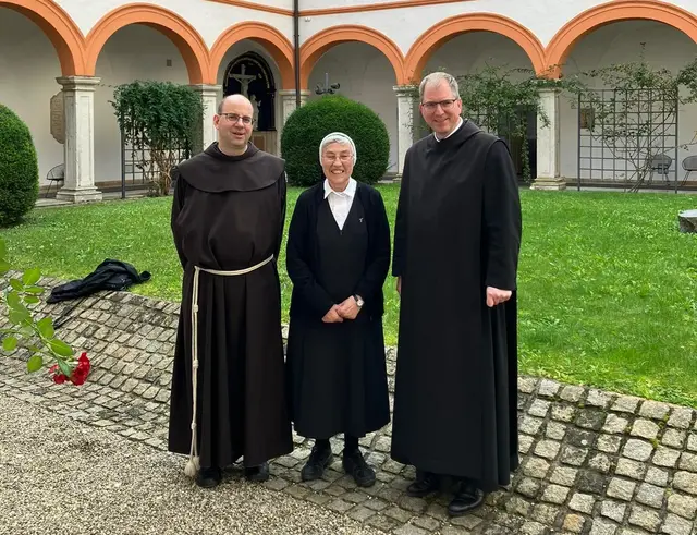 Prof. Dr. Rafael Rieger OFM zusammen mit Prof. Dr. Dr. Noach Heckel OSB