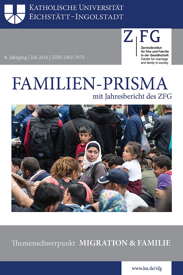 Titelseite Familien-Prisma Ausgabe 2016 Schwerpunkt Migration und Familie