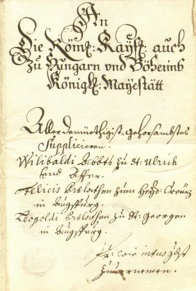 Anschreiben Supplik