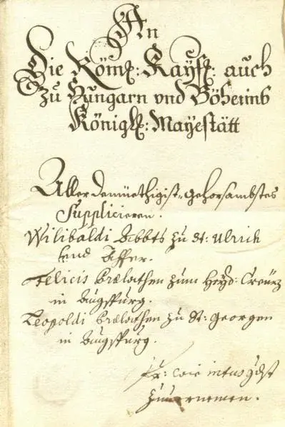 Anschreiben Supplik