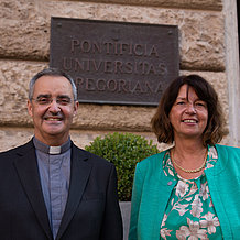 KU-Präsidentin Gabriele Gien mit Nuno da Silva Gonçalves, Rektor der Päpstlichen Universität Gregoriana