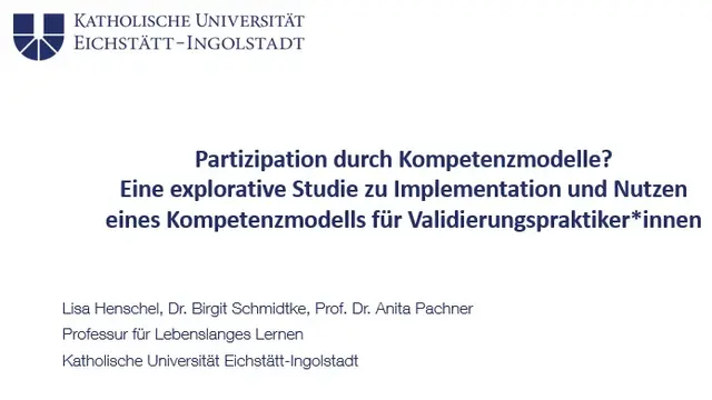 Folie zum Vortrag