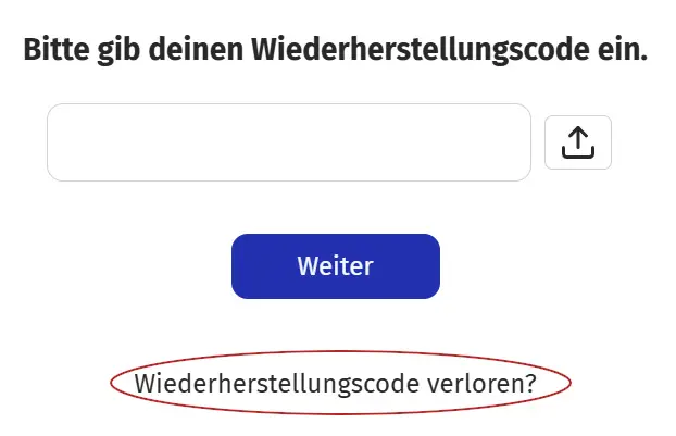 HAWKI 2.0.1 - Wiederherstellungscode verloren?