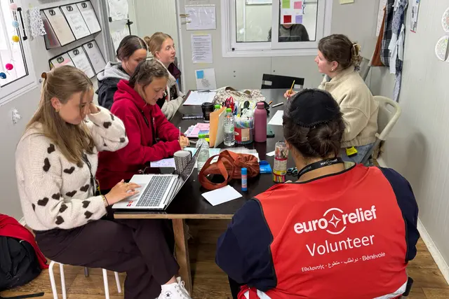 Teammeeting im Camp
