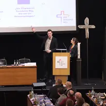   Die Sechste Synodalversammlung des Synodalen Weges in Deutschland. Die Sitzung am 29. Januar 2026 in Stuttgart.