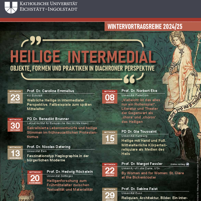Plakat der Wintervortragsreihe 24/25