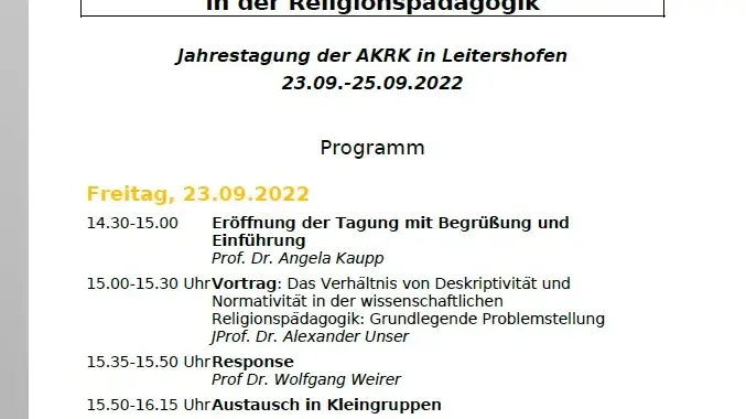 Annual meeting of the AKRK in Leitershofen