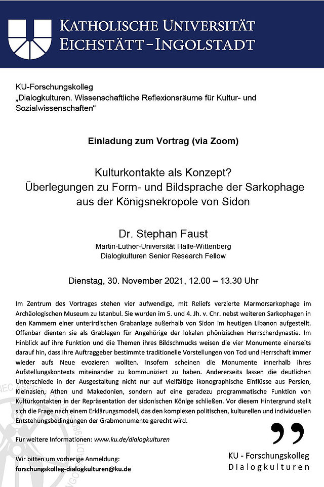 Vortrag Stephan Faust Sidon Sarkophage 30 11 2021