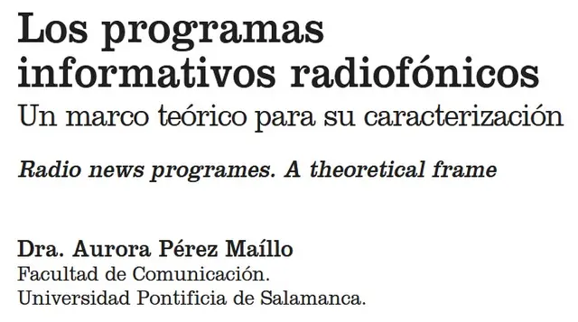 Programas informativos radio