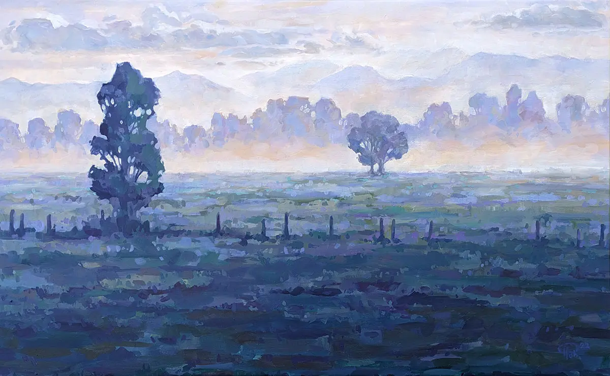 the meadow in the morning 2021 56x90