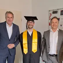 Prof. Stummeyer, Tom Hohenadl, Prof. Setzer, Prof. Fontaine
