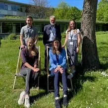 Julian Philipp, Prof. Harald Pechlaner, Hannah Zehren (hinten), Julia Schiemann und Madlen Schwing (vorne)