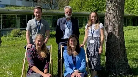 Julian Philipp, Prof. Harald Pechlaner, Hannah Zehren (hinten), Julia Schiemann und Madlen Schwing (vorne)