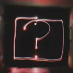 Icon Beratung, Fragezeichen aus Licht