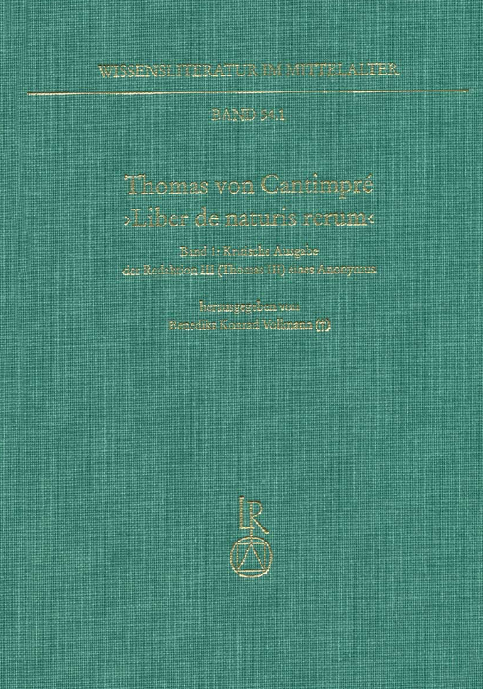 Cover der Publikation "Thomas von Cantimpré ›Liber de naturis rerum‹"