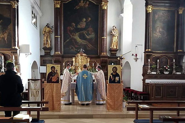 Byzantinische Liturgie in der Heilig-Kreuz-Kirche, Eichstätt