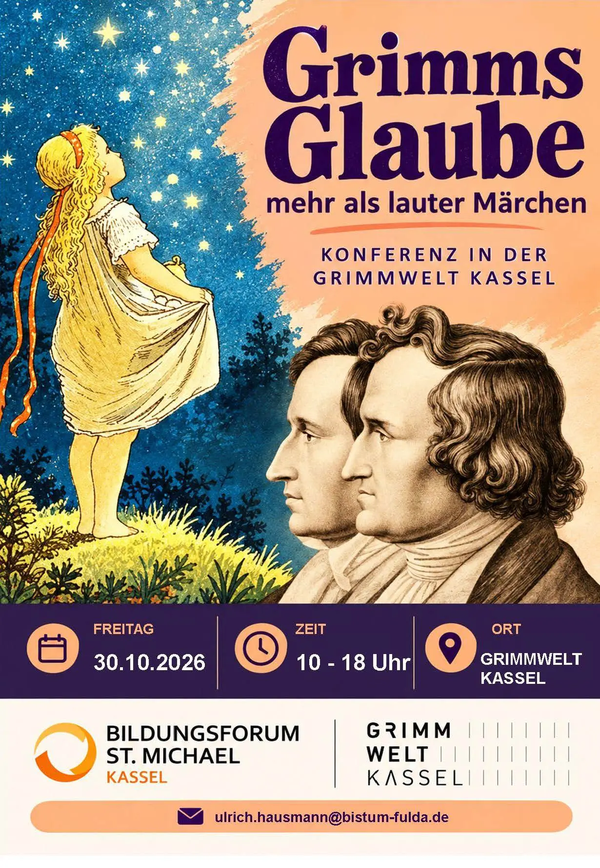 Flyer der Konferenz Grimms Glaube