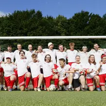 Mannschaftsfoto des Eichstätter Journalistik-Fußballteams