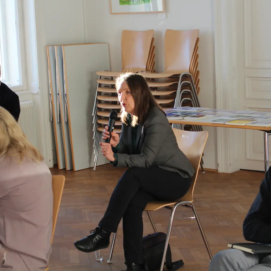Sigrid Graumann in der Diskussion