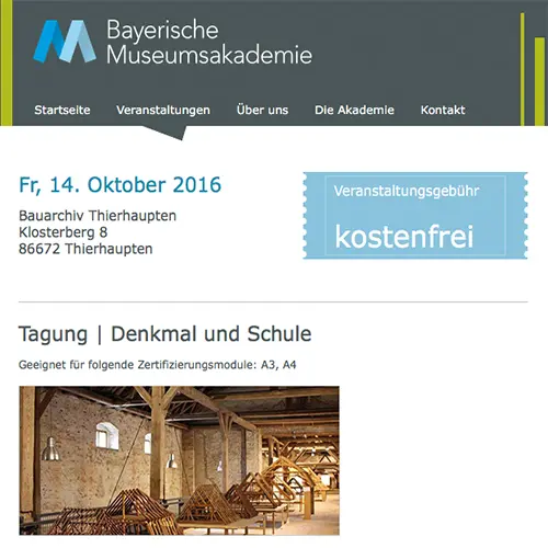 Tagung Denkmal und Schule