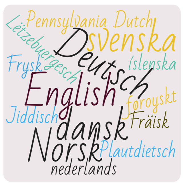 Wortwolke germanische Sprachen