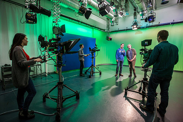 TV-Studio des Fachbereichs Journalistik