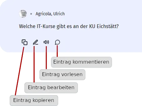 Zusatzfunktionen im Chat