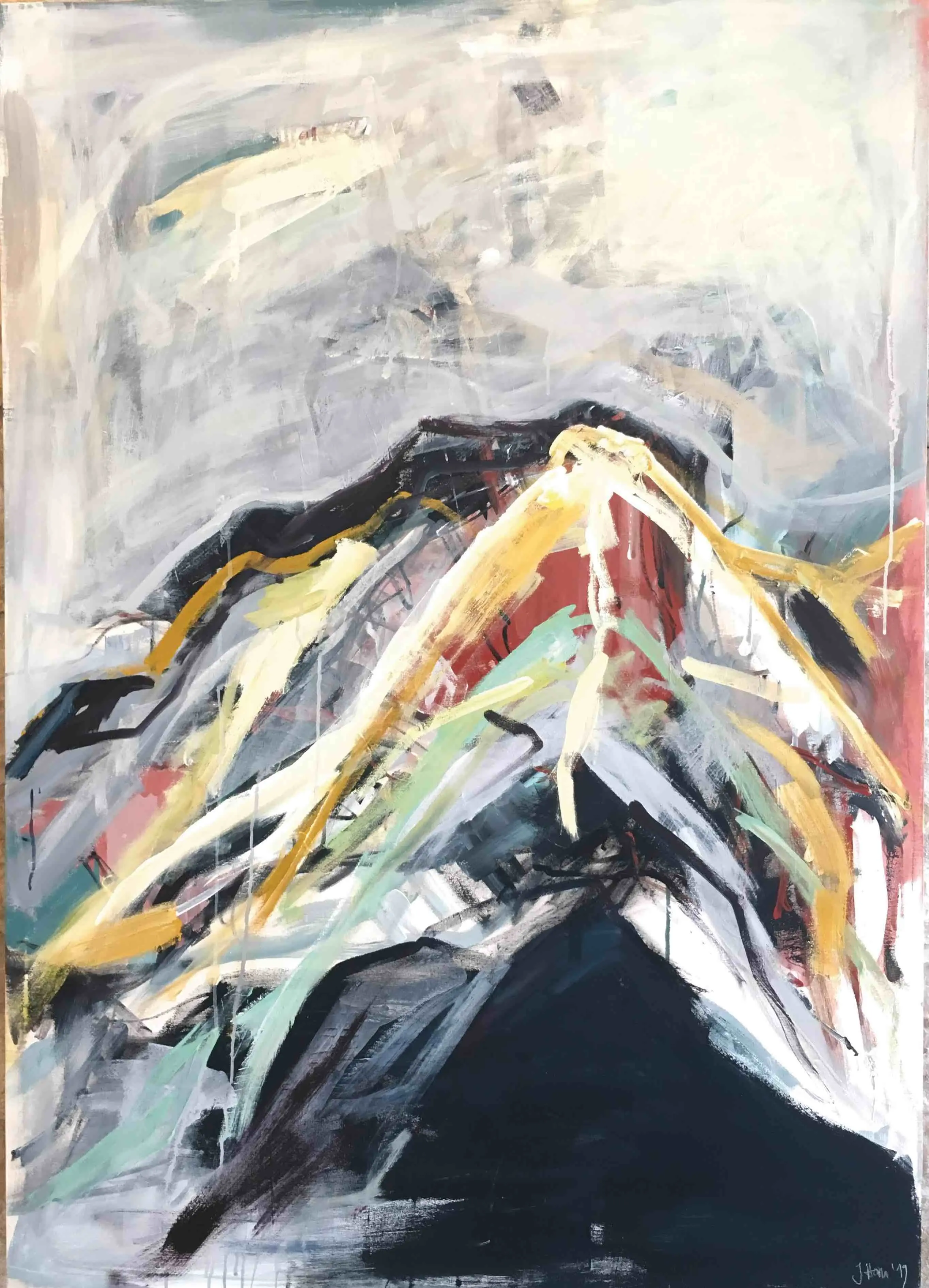 PERU | Rainbow Mountain, 150x100 cm, Acryl auf Leinwand, 2019