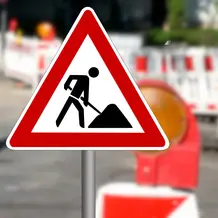Baustellenschild