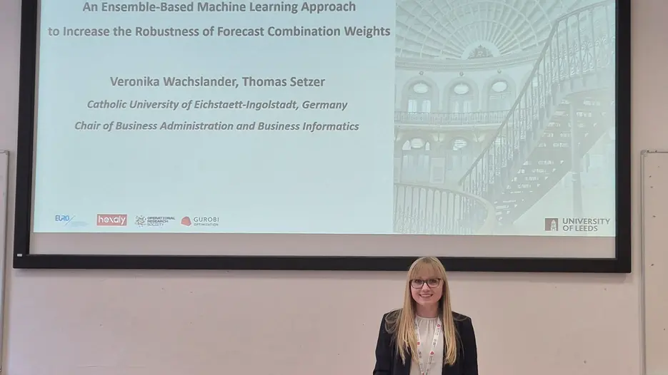 Veronika Wachslander auf der EURO2025 in Leeds.